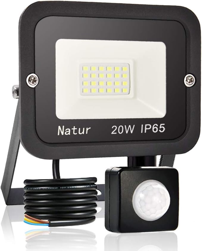 Faretto LED Esterno ALUSSO Con Sensore Di Movimento 30W - IP65, 2400 Lumen, Telecomando, Temperatura Colore Regolabile (3000K-6500K), Nero
