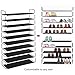 MaidMAX 10 Tiers Free Standing Shoe Rack for 50 Pairs of Shoes Organizer in Closet Entryway Hallway, Sturdy Metal Frame and Fabric Shelves, 39.4 x 11.4 x 68.9'', Black