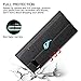 ASUS ROG Phone 2 Case, Foluu ASUS ROG Phone 2 Wallet Case Canvas Flip/Folio Soft TPU Cover Bumper Kickstand Ultra Slim Strong Magnetic Closure Cover for ASUS ROG Phone 2 (Black)
