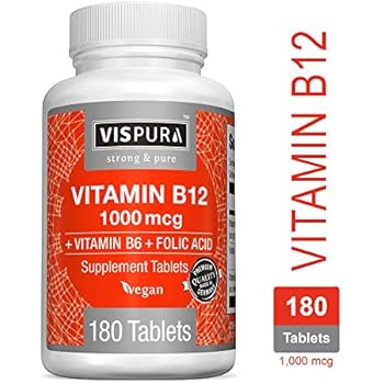 Vitamin B12 1000 Mcg Methylcobalamin B6folic Acid Best Supplement To Increase Energy Enhance Mood Sharpen Focus And Boost Metabolism Vegan And