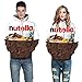 NEWCOSPLAY Printed Hoodie Unisex 3D Printed Patterns Casual Hoodies Sweatshirts Pullover (S/M, Nutella)