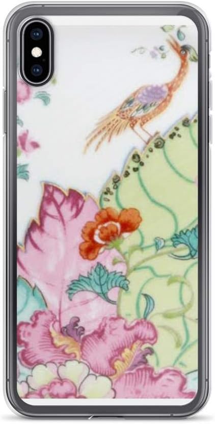 nasboy Vintage Chinoiserie Porcelain Asian Crane and Flowers Antique fl Case Cover Compatible for iPhone (Xs Max)