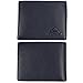 HOPSOOKEN RFID Leather Bifold Wallets Women Men Flipout Slim ID Wallet Trifold (Darkblue (UP))