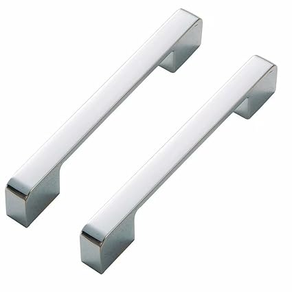 Fbshop Tm 2pcs Polished Chrome Cabinet Handle Square Bar Kitchen