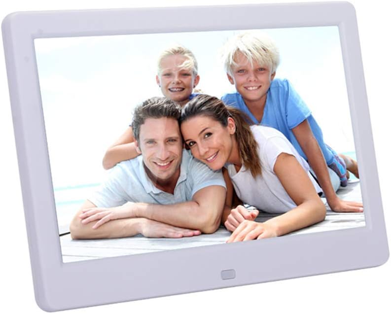 Digital Picture Frame 14-inch HD LED Wide Screen Digital Album High Resolution 1024×600 Electronic Photo Frame,White