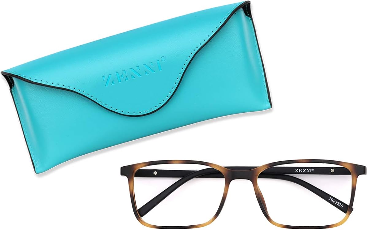 Zenni Blokz Reading Glasses Blue Light Blocking Readers with Leather