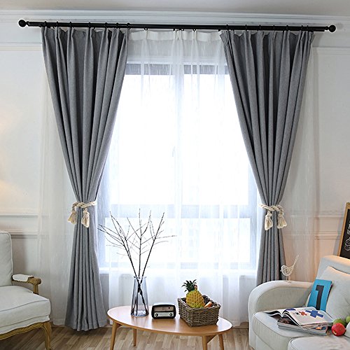 Anpatio 2pcs Curtain Tiebacks Rope Cotton Window Tie Backs Cord Hand Knitting Drapery Holdbacks Decorative Tassels Vintage Style for Inside Outdoor Drapes Beige