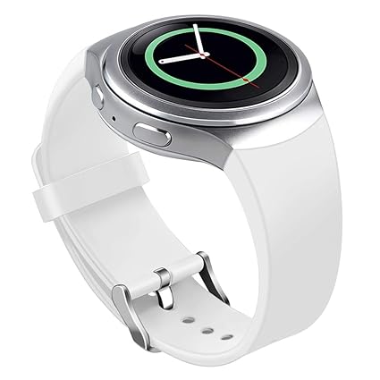 Bands Compatible Samsung Gear S2 Watch, NaHai Soft Silicone Replacement Sport Strap Wristbands Samsung Gear S2 Smart Watch, SM-R720/SM-R730 (White)