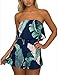 LiMiCao Floral Romper Strapless Beach Shorts Off Shoulder Jumpsuit For Women,Romper 1,X-Large