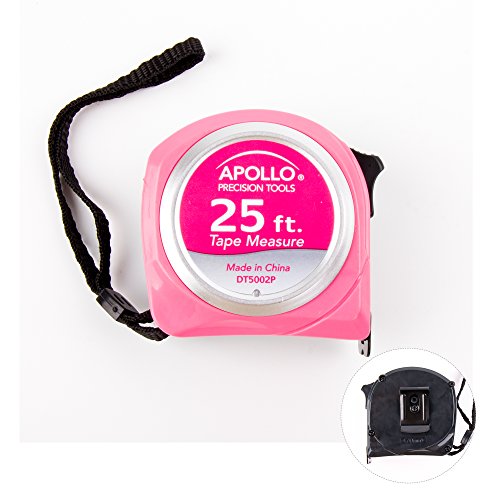Apollo Tools DT5002P Tape Measure, 25 Ft