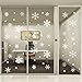 PARLAIM Christmas Snowflake Window Glass Cling Stickers, Large Size Santa Claus Xmas Trees Decals for Party Holiday Ornaments (201pcs -11 Sheets)