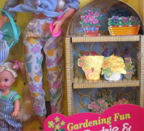 Gardening Fun BARBIE & KELLY Gift Set - Special Edition Set w 2 Dolls & Accessories (1996)