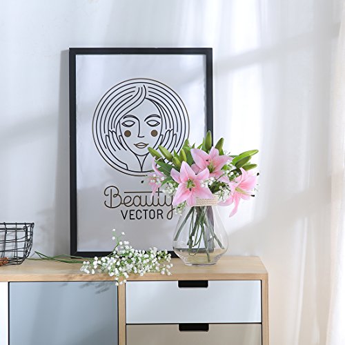 image for JUSTOYOU 5PCS Artificial Babys Breath Flower Fake PU Silica Gypsophila