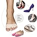 AUTPRO Velvet Women No Show Toe Sock Non Skid for Heels Flats Boots Relief Blister Rub,Invisible Ball of Foot Cushion Sleeve (2 Pair Beige Open)