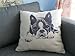 Decorbox Cotton Linen Square Decorative Throw Pillow Case Cushion Cover Cute Dog 18