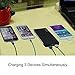 Eoso 10000mah Ultra Slim Dual Port USB Fast Charging Portable Power Bank Built-in Micro USB Cable External Battery Charger Pack for iPhone Samsung Galaxy HTC iPad Tablets Pc (10000mah Black)