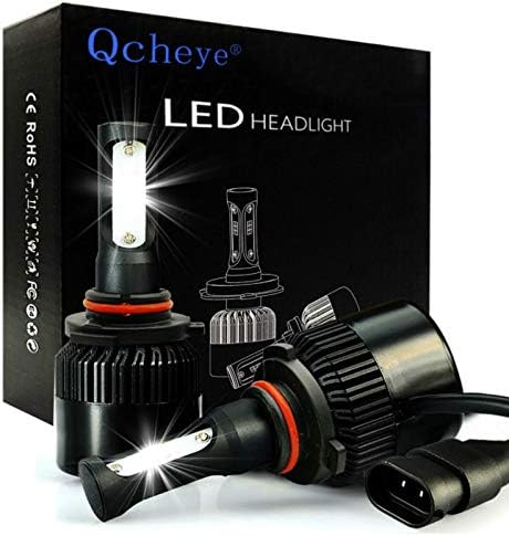 LED Headlight Bulbs All-in-One Conversion Kit - 9012 HIR2 8000Lm 6000K Cool White 2Pcs with Super Bright - 2 Year Warranty
