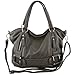 MG Collection Samantha Weave Belt Hobo Handbag, Pewter, One Size