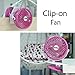 BLUBOON Clip on Fan Battery Operated Fan Portable for Baby Stroller 5 inches USB or Battery Powered