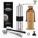Oxifame Hand Coffee Grinder with Ceramic Conical-Burr – Stainless Steel Manual Crank for Coffee on the Go