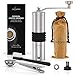 Manual Coffee Grinder Conical Burr | Hand Crank Coffee Bean | Portable Hand Grinder | Hand Mill Ceramic Burr for French Press with Multiple Settings Ideal for Traveling and Backpacking by Oxifame