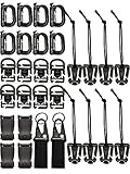 Zhanmai 30 Pieces Tactical Molle Attachments Tactical Bag Clip Strap Set for Tactical Backpack Molle Bag, 5 Styles (Style 1)