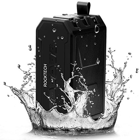 Portable Bluetooth Speaker 4.0 with 12-hour Playtime, 33 ft Bluetooth Range, Built-in Mic, Dual-Driver, Water-proof Mini Wireless Speaker Support TF Card with Stereo Superior Sound in Black