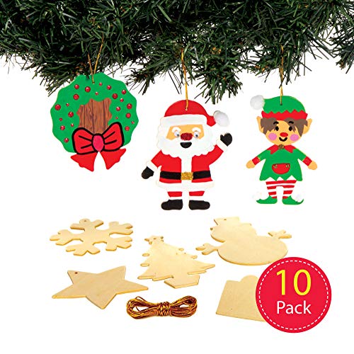 Baker Ross AT209 Christmas Wooden Decorations Amazon.co