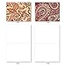 The Best Card Company - 10 Colorful Blank Note Cards with Envelopes (4 x 5.12Inch) - Assorted Boxed Set - Crazy for Paisley M6570OCB