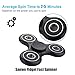 Fidget Spinner - Hands Fast Bearings Relieves Stress And Anxiety for Children & Adults Attention Toy - Stress Reducer EDC Tri Finger Spinner (Black & Silver)