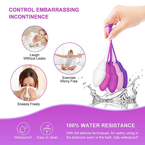 Kegel Balls for Tightening,BEQOOL Premium Kegel Balls for Women,Kegel Exercise Products Silicone Ben Wa Balls Doctor Recommended for Women & Girls Bladder Control & Pelvic Floor Exercises (6) - Thumbnail 2