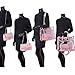 Large Clear PVC Top Handle Shoulder Bag Tote Handbag 2 Piece Set Leather Crossbody Purse Pink