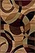 Rugshop Contemporary Abstract Circles Perfect for high Traffic Areas of Your Living Room,Bedroom,Home Office,Kitchen Area Rug 3'3