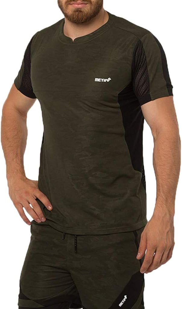 Mens Shorts And Shirt Sets Loose Fit Mens Cotton Sports Shirt&Short Set
