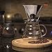 E-PRANCE Pour Over Coffee Filter, Reusable Coffee Cone Dripper Paperless, Stainless Steel Double Mesh Pour Over Coffee Maker with Separate Stand for 1-4 cups