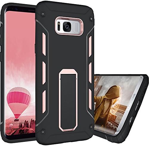 Samsung Galaxy S8 Plus Case,Amagle Kickstand Case Dual Layer Protective Anti Slip Shockproof Cover with Foldable Stand for Samsung Galaxy S8 Plus