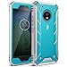 Poetic Revolution Moto G5 Plus Rugged Case with Hybrid Heavy Duty Protection and Built-in Screen Protector for Motorola Moto G5 Plus (2017) Blue/Gray
