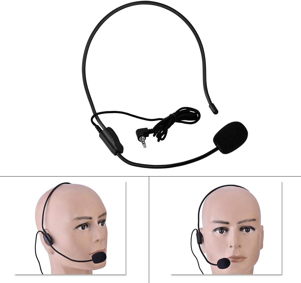Socobeta Head mounted Microphone Mini Wired Condenser MIC for Voice Amplifier Speaker 3 5mm, default - Image 4