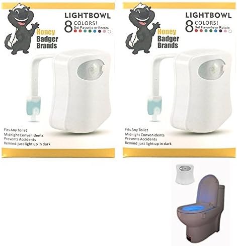 Lightbowl Motion Detect 8 Color Universal Toilet Bowl Light - Pack of 2