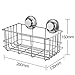 ARCCI Accessories, Powerful Vacuum Suction Cup Shower Caddy Basket - Shampoo Conditioner Holder with Deep Storage Basket and Shelf for Bathroom & Kitchen (Stainless Steel)