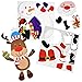 Christmas Refrigerator Magnet Appliance Decorations - Magnetic Fridge Santa Snowman Reindeer Winter Cutouts Holiday Décor for Kitchen Whiteboards Garage Door File Cabinets Metal Doors Lockers