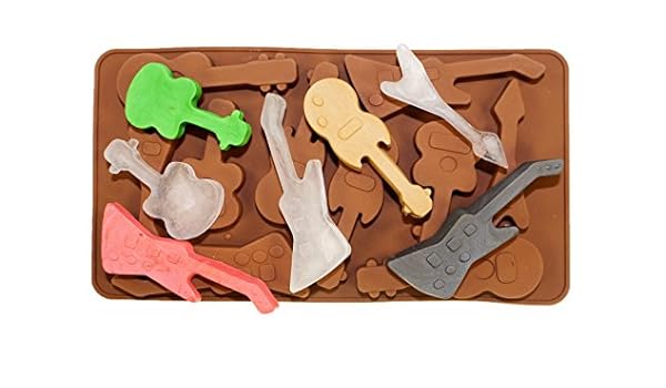 Silicona forma Guitarra Música Moldes para galletas tartas fondant ...