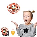 Mini Drone, Levitation UFO Drone, Hand Operated Quad Induction Flying Ball Toys, Easy Remote Control 2 Speed, Mini Handheld USB Fan, Toys for Boys and Girls Toddlers, Tomzon A15 Orange