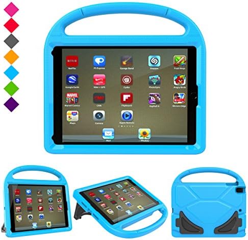 iPad Mini Kids Case - Auorld Mini Cover Shockproof Light Weight Kids Friendly Case Handle Stand Kid-Proof Super Protection Cover for Apple iPad Mini 2 / 3 / 4 with Retina Display (Blue)