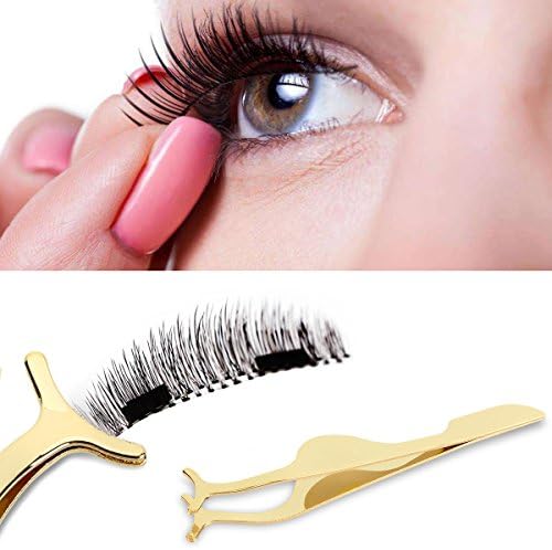 Magnetic Eyelashes &amp; Gift Clip-3D Reusable 0.2mm Magnet Fake Eye Lashes without Messy Glue by sunonline