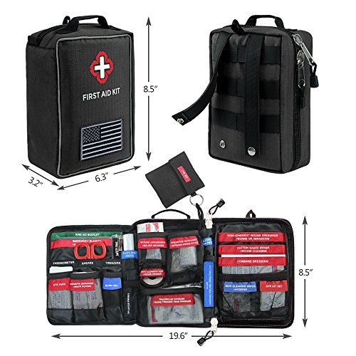 First Aid Kit Soft Case Molle Medical EMT Pouch Bag Waterproof for Home School Car Office Emergency Camping Hunting Sports