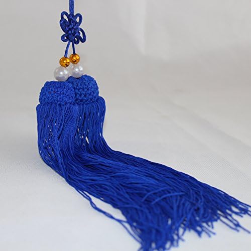 Tassel Chinese Sword Military Saber/Red blue yellow ( blue)