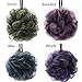 VAMIX Mesh Pouf Bath Sponge Loofahs – Large Mesh Exfoliating Shower Ball Shower Sponge Pack of 4 (75g/pcs)