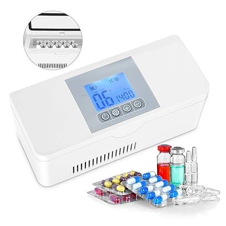 Kievy Refrigerador portátil de medicamentos y refrigerador de ...