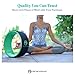 UpCircleSeven Yoga Wheel - [Pro Series] Strongest & Most Comfortable Yoga Prop Wheel - Perfect for Back Pain Stretching & Backbends, 12 x 5 IN (Cyan)